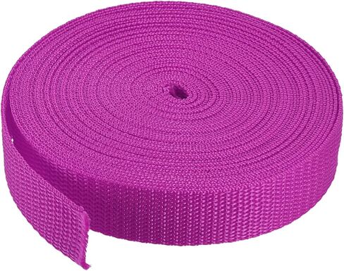 MECCANIXITY Heavyweight Polypropylene Webbing Strap 1" 10 Yards Dark Rose Red Strapping Band for Outdoor in Saudi Arabia