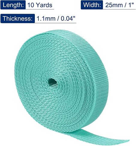 MECCANIXITY Heavyweight Polypropylene Webbing Strap 1" 10 Yards Dark Rose Red Strapping Band for Outdoor in Saudi Arabia