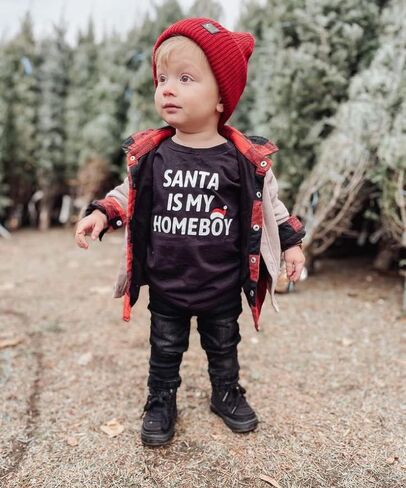 Cevoerf طفل رضيع صبي فتاة زي عيد الميلاد عيد الميلاد صغير كلوز طباعة البلوز بلايز ملابس عيد الميلاد الطفل قميص 0-5T in Kuwait