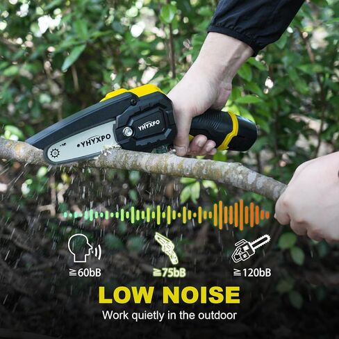 YHYXPO Mini-Chainsaw-Carless 4 بوصة - منشار كهربائي صغير محمول مع بطارية 12V 1.5AH 1Pack، بطارية منشار صغير تعمل بالطاقة لقطع الخشب وتقليم الأشجار (أخضر) in Kuwait