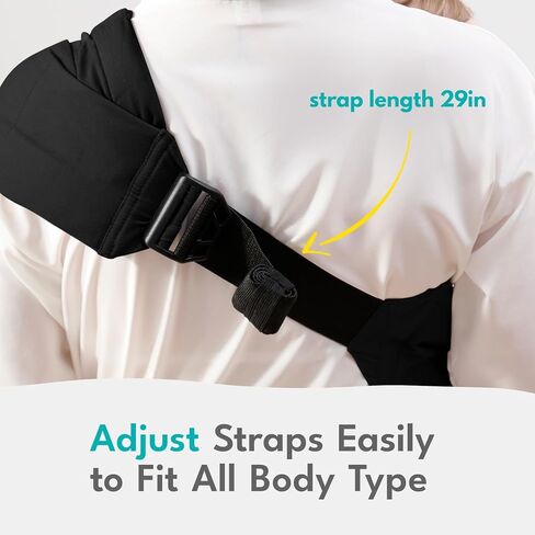 هومال حمالة اطفال من حديثي الولادة الى الصغار، حمالة اطفال خفيفة الوزن وجيدة التهوية وقابلة للتعديل تتحمل وزن 7-40 باوند، حامل اطفال بدون استخدام اليدين، اسود in Kuwait