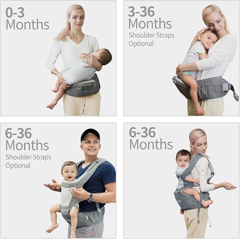 Texas Design Safety Certified Ergonomic DADA Hip Seat Baby Carrier Newborn to Toddler, Lumbar Support Waist Stool, Airflow Mesh for Nursing Hiking Travel Indoor in Saudi Arabia