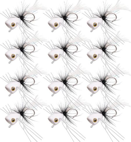 Fly Fishing Lures Poppers Flies Panfish Bluegill Bass Flies Bugs Lures Dry Flies Wet Flies Popper Lures 12/15pcs in Kuwait
