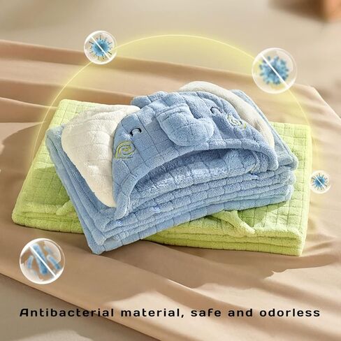 فريسدفف المناشف الزرقاء الطفل مقنعين التفاف للبنين بنات، مناشف كبيرة ماصة حمام السباحة، منشفة حمام فائقة النعومة للطفل (الفيل 41 × 41 بوصة) in Kuwait