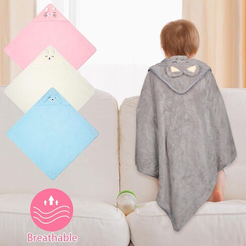Preboun 28 Pcs Baby Washcloths and Baby Bath Towel Set Soft Microfiber Coral Fleece Wash Cloths for Babies Absorbent 31.5 x 31.5 Inch Hooded Baby Towels for Newborn Infant Toddler Gift Supplies Face in Kuwait