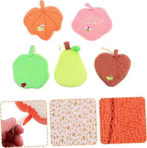 قفازات استحمام من تويفيان، 5 قطع، وسادة جلوس للأطفال، قفازات للجسم، منشفة للجسم لحديثي الولادة، منشفة حمام للأطفال حديثي الولادة، دمية استحمام للأطفال من القطن، قفازات غسيل للأطفال الرضع، قفاز غسيل شبكي in Kuwait