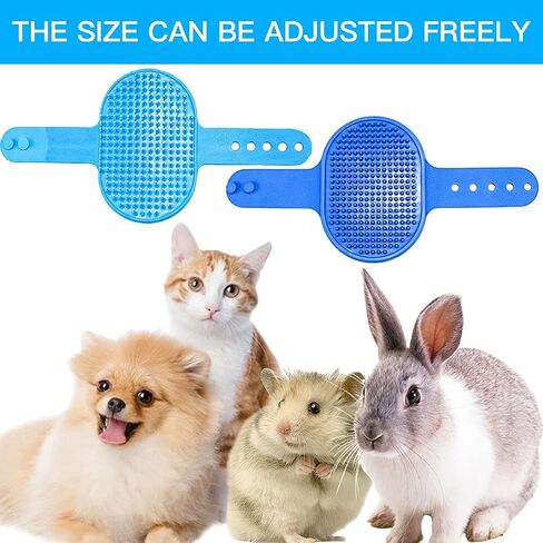 YOLUFER 4 Pieces Rabbit Grooming Kit Including Rabbit Hair Remover, Rabbit Grooming Brush, Pet Bath Brush with Adjustable Ring Handle, Steel Comb and Double-Sided Pet Comb ,Suitable for Bunny & Guinea in Saudi Arabia