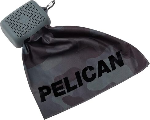 Pelican Outdoor - منشفة متعددة الاستخدام مع حقيبة حمل - ألياف دقيقة فائقة الامتصاص - أسود ستيلث in Kuwait