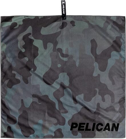 Pelican Outdoor - منشفة متعددة الاستخدام مع حقيبة حمل - ألياف دقيقة فائقة الامتصاص - أسود ستيلث in Kuwait