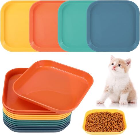 وعاء قطط للتعب من فويامب، 12 قطعة، 6 بوصة، وعاء طعام القطط، طبق تغذية القطط، أطباق للقطط الداخلية، الطعام والماء in Kuwait