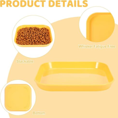 وعاء قطط للتعب من فويامب، 12 قطعة، 6 بوصة، وعاء طعام القطط، طبق تغذية القطط، أطباق للقطط الداخلية، الطعام والماء in Kuwait