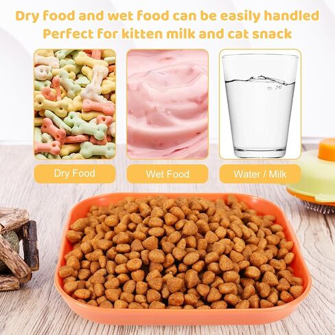 وعاء قطط للتعب من فويامب، 12 قطعة، 6 بوصة، وعاء طعام القطط، طبق تغذية القطط، أطباق للقطط الداخلية، الطعام والماء in Kuwait