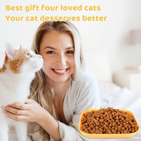 وعاء قطط للتعب من فويامب، 12 قطعة، 6 بوصة، وعاء طعام القطط، طبق تغذية القطط، أطباق للقطط الداخلية، الطعام والماء in Kuwait