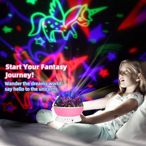 Dinosaur Toys for 2-9 Year Old Boys Girls, Kids Night Light Projector Dinosaurs and Trucks for Boys Girls Age 1 to 7 Year Old,Dinosaurs Night Light for Toddlers Kids Baby in Kuwait