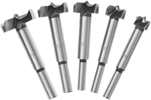 مطار حكر مجموعة لقم مثقاب فورستنر من 5 قطع / 15-35 ملم من الستيل الكربوني الطويل والمفصلات المستديرة الطويلة للخشب والخشب الرقائقي والبلاستيك والخشب الرقائقي in Kuwait