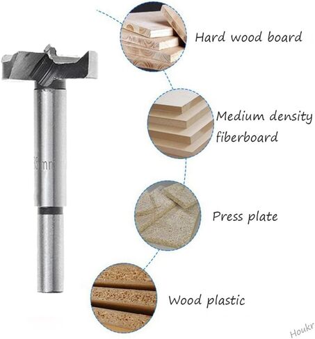 مطار حكر مجموعة لقم مثقاب فورستنر من 5 قطع / 15-35 ملم من الستيل الكربوني الطويل والمفصلات المستديرة الطويلة للخشب والخشب الرقائقي والبلاستيك والخشب الرقائقي in Kuwait