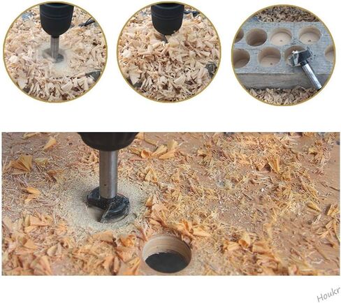 مطار حكر مجموعة لقم مثقاب فورستنر من 5 قطع / 15-35 ملم من الستيل الكربوني الطويل والمفصلات المستديرة الطويلة للخشب والخشب الرقائقي والبلاستيك والخشب الرقائقي in Kuwait