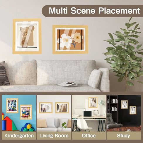 HOHUIGO Kids Art Frame 8.5x11 Front Opening Display for Children's Drawings, Crafts, and 3D Art Hanging Portfolio for Wall Holds 50-100Pcs Kids Artwork Frames Changeable Storage in Kuwait