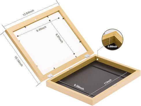 HOHUIGO Kids Art Frame 8.5x11 Front Opening Display for Children's Drawings, Crafts, and 3D Art Hanging Portfolio for Wall Holds 50-100Pcs Kids Artwork Frames Changeable Storage in Kuwait