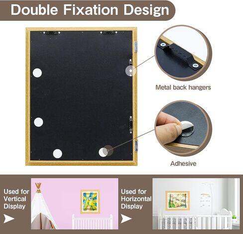 HOHUIGO Kids Art Frame 8.5x11 Front Opening Display for Children's Drawings, Crafts, and 3D Art Hanging Portfolio for Wall Holds 50-100Pcs Kids Artwork Frames Changeable Storage in Kuwait