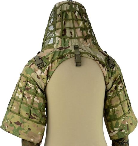 كريم أساس LytHarvest Sniper Ghillie Suit، Ripstop، غطاء رأس Ghillie التكتيكي المموه in Kuwait