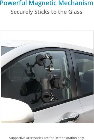 Proaim Gripmag Car Mount with Magnetic Gripper Mechanism. Payload up to 4.5kg / 10lb. For DSLR Cameras. With Magic Arms & Multifunctional Mini Grip Head. (CM-GPMG-01) in Saudi Arabia