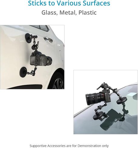 Proaim Gripmag Car Mount with Magnetic Gripper Mechanism. Payload up to 4.5kg / 10lb. For DSLR Cameras. With Magic Arms & Multifunctional Mini Grip Head. (CM-GPMG-01) in Saudi Arabia
