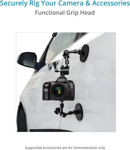Proaim Gripmag Car Mount with Magnetic Gripper Mechanism. Payload up to 4.5kg / 10lb. For DSLR Cameras. With Magic Arms & Multifunctional Mini Grip Head. (CM-GPMG-01) in Saudi Arabia
