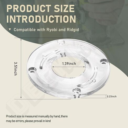 DECKMAN 2 PACK 519233001 قاعدة فرعية مستديرة متوافقة مع جهاز توجيه النخيل اللاسلكي Ryobi P601 وRidgid R2401 in Kuwait