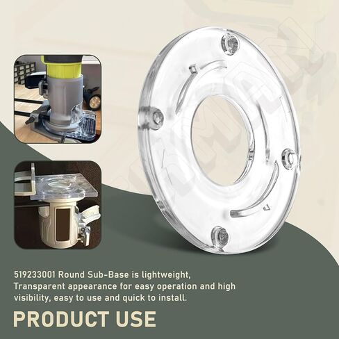 DECKMAN 2 PACK 519233001 قاعدة فرعية مستديرة متوافقة مع جهاز توجيه النخيل اللاسلكي Ryobi P601 وRidgid R2401 in Kuwait