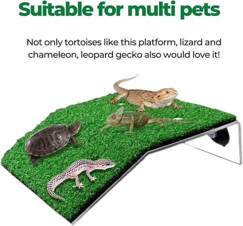 FABMODE Large Turtle Basking Platform Turtle Tank Decoration Accessories Reptile Frog Snake Lizard Climbing Ladder Ramp Resting Terrace Deck in Saudi Arabia