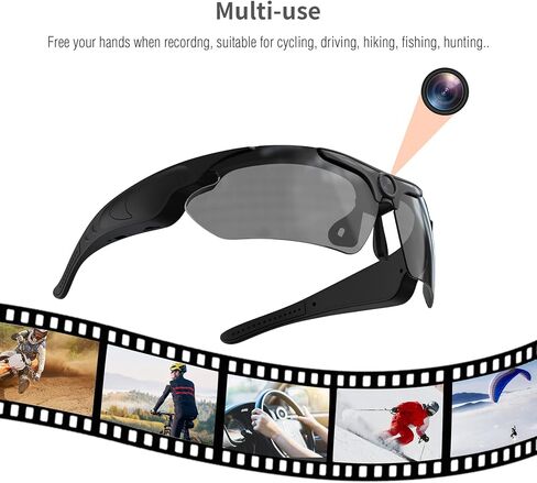 نظارات كاميرا Sheawasy 1080P نظارات تسجيل الفيديو 32 جيجابايت تصميم للجنسين عدسات مستقطبة لركوب الدراجات والقيادة والمشي لمسافات طويلة وصيد الأسماك in Kuwait