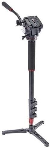 عصا مونوبود محمولة من الألومنيوم مكونة من 4 أقسام من أوربت لصور وفيديو DSLR، والكاميرات الرياضية، مع رأس فيديو عالي الدقة السائل، وأرجل حامل ثلاثي القوائم بقاعدة سائلة مع حقيبة. 65" in Kuwait