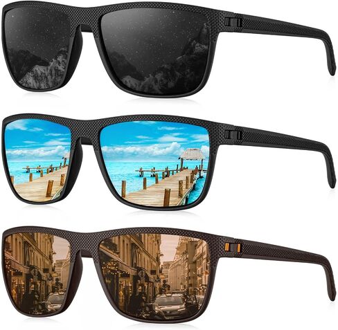 KALIYADI Polarized Sunglasses for Men, Lightweight Sun Glasses with UV Protection for Driving Fishing Golf in Kuwait