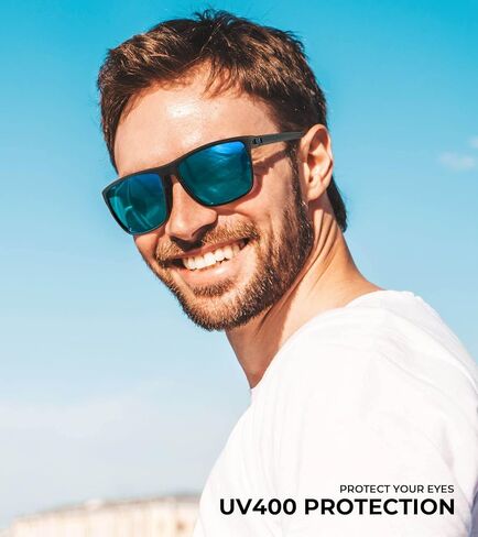 KALIYADI Polarized Sunglasses for Men, Lightweight Sun Glasses with UV Protection for Driving Fishing Golf in Kuwait