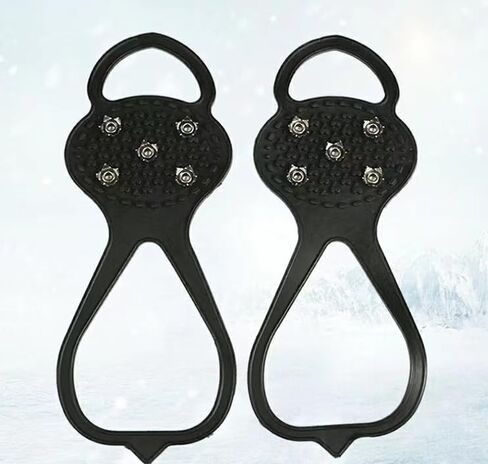 مشابك تثبيت من وينشال، مسامير ثلج للاحذية والاحذية ذات الرقبة الطويلة، مقابض من السيليكون والستانلس ستيل، مسامير تثبيت للاحذية والثلج والثلج والمشي لمسافات طويلة في الشتاء والتسلق والصيد على الجليد in Kuwait