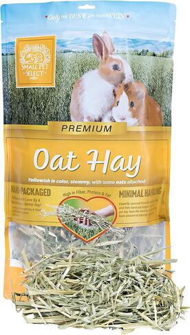 أغذية الحيوانات الأليفة الصغيرة المختارة من قش الشوفان، علاج لذيذ للأرانب وخنازير غينيا والحيوانات الصغيرة الأخرى، إضافات غذائية للأكل الذين يصعب إرضاءهم، 12 أونصة in Kuwait