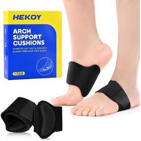 HEKOY Plantar Fasciitis Arch Support - Adjustable Compression Brace with Gel Pads, Flat Foot Pain Relief in Kuwait