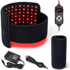 سيرفري حزام علاج بالاشعة تحت الحمراء الحمراء لتخفيف الالام، كومبو 660 نانومتر و850 نانومتر، وسادة لف مرنة قابلة للارتداء مع مؤقت للخصر والظهر والكتف in Kuwait