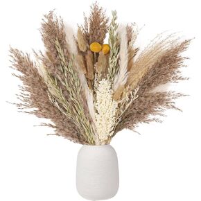 Auidy_6TXD 29 قطعة ديكور عشب بامباس، عشب بامباس المجفف، عشب بامباس بالجملة ديكور عشب بامباس زهور مجففة لمزهرية لقطع بوهو المركزية للطاولات (17 بوصة) in Kuwait
