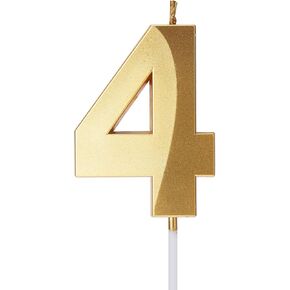 Pfizermay 2.76 بوصة شموع كعكة عيد ميلاد سعيد ذهبية لامعة عدد الشموع تزيين الكيك لحفلات الزفاف، المهرجانات، لم الشمل، حفلات الذكرى السنوية للأطفال، البالغين، الأطفال، الحيوانات الأليفة (ذهبي، 6) in Kuwait