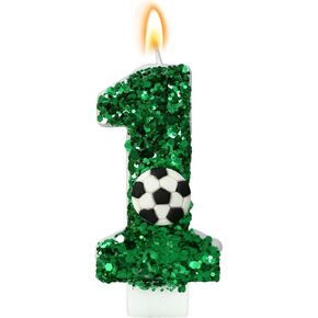 Birthday Number Candles,Green Soccer Birthday Candles for Cake,Glitter Number 8 Candle Cake Topper with Sequins for Anniversary Celebrations Supplies (Number 8) in Kuwait