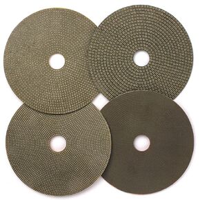 4Set 5" Electroplated Diamond Polishing Pads 60-400 Grit - Wet Dry Sanding Tile Stone Marble Granite Concrete Ceramics Glass in Saudi Arabia