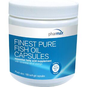 فارماكس أجود كبسولات زيت السمك النقي | يدعم وظيفة الدماغ | 180 كبسولة in Kuwait