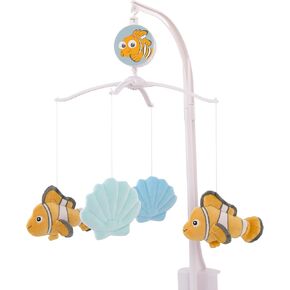 Disney Dumbo Hello Baby Grey, White, Rose and Teal Circus Banner Musical Mobile in Kuwait