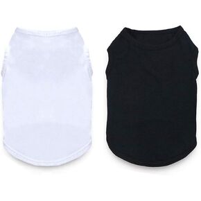 2 Packs Dog Shirts Blank Clothes Plain Dog Shirt for Small Dog Cotton Pet Clothes Apparel Fit for Small Extra Small Medium Dog Cat (Medium) in Kuwait