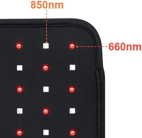 سيرفري حزام علاج بالاشعة تحت الحمراء الحمراء لتخفيف الالام، كومبو 660 نانومتر و850 نانومتر، وسادة لف مرنة قابلة للارتداء مع مؤقت للخصر والظهر والكتف in Kuwait