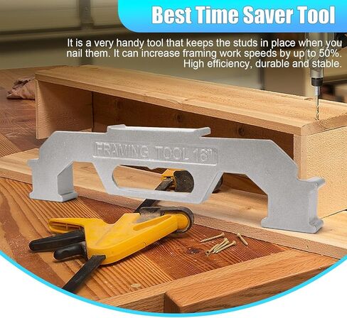 Framing Tools, 16 Inch Stud Framing Spacing Tool, On-Center Premium Wall Stud Layout Tool, 100% Cast Aluminum Precision Measurement Jig Tool for Walls, Roofs, Floors, Ladders in Kuwait
