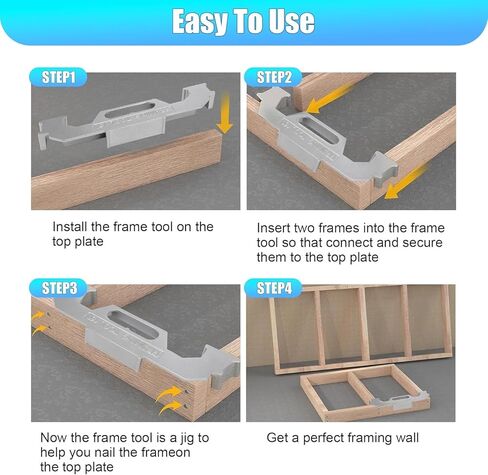 Framing Tools, 16 Inch Stud Framing Spacing Tool, On-Center Premium Wall Stud Layout Tool, 100% Cast Aluminum Precision Measurement Jig Tool for Walls, Roofs, Floors, Ladders in Kuwait