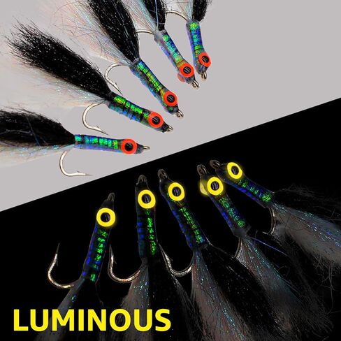 DEILAI 5pcs يطير الصيد الذباب الرطب الجاف الذباب عدة يطير تشكيلة السحر لسمك السلمون المرقط باس الحوريات الصيد اليد تعادل الذباب عدة مع صندوق الطيران للمياه المالحة والمياه العذبة in Kuwait